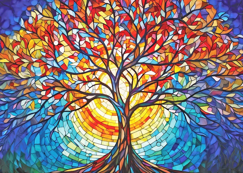 Stained Glass Tree Of Life