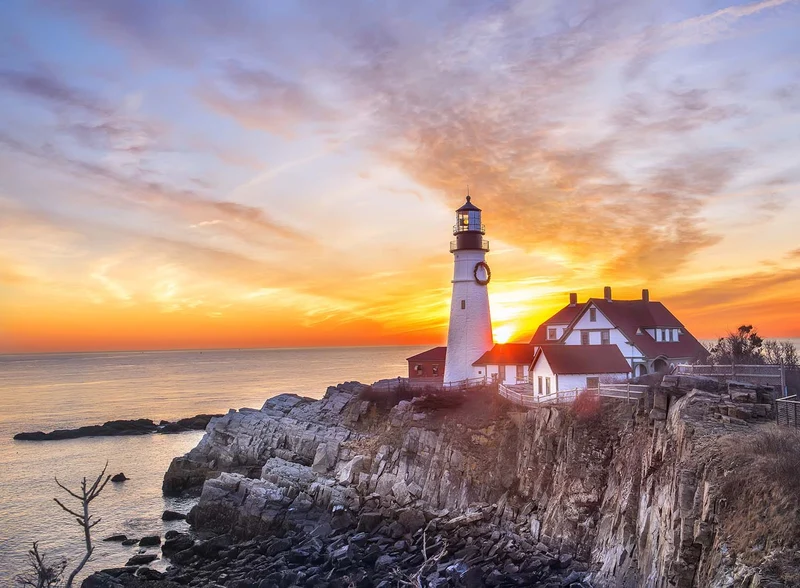 Morning Maine Lighthouse