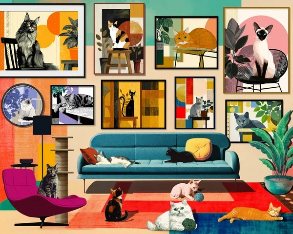 Mid Century Cats