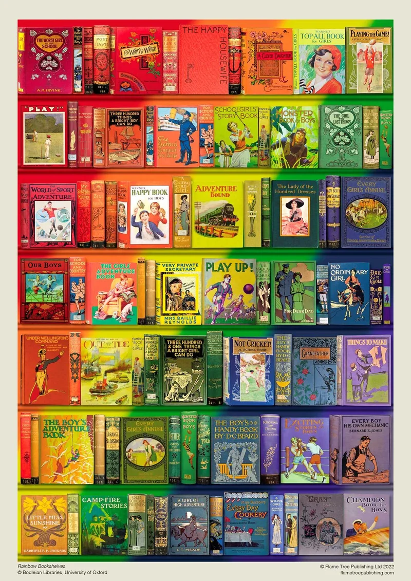 Rainbow Bookshelves