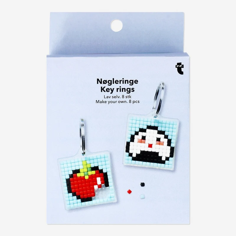 DIY key rings - 8 pcs