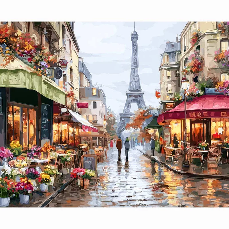 Regnig dag i Paris – Diamantmålningskit