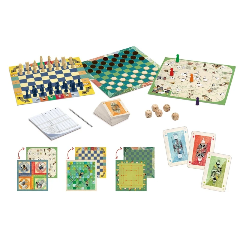 Spelpaket 20 Klassiska Brädspel - Fia, Schack, Dam, Yatzy m.fl.
