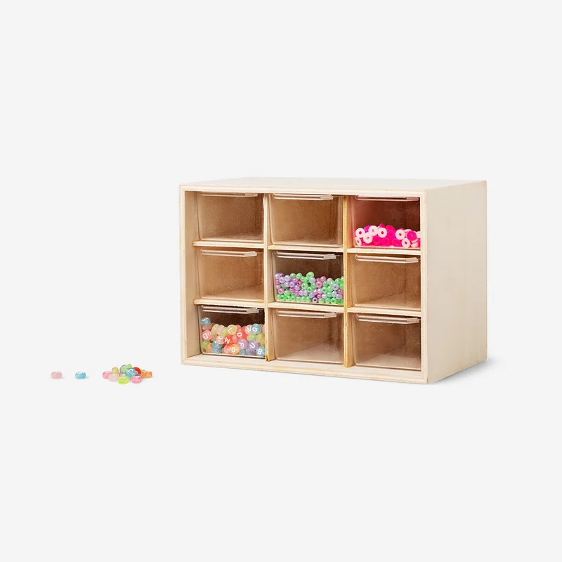 Craft organiser with 9 drawers