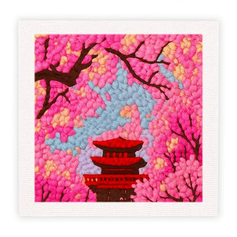 Sakura-helgedomen - Stansbroderi-kit
