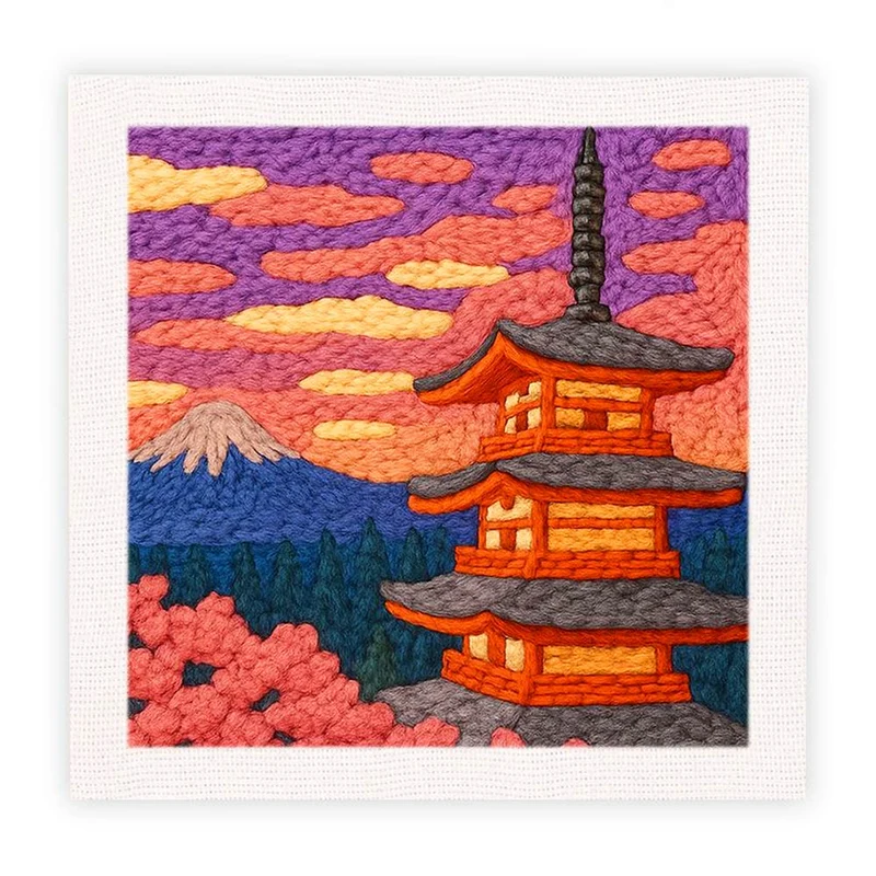Chureito-pagoden - Stansbroderi-kit