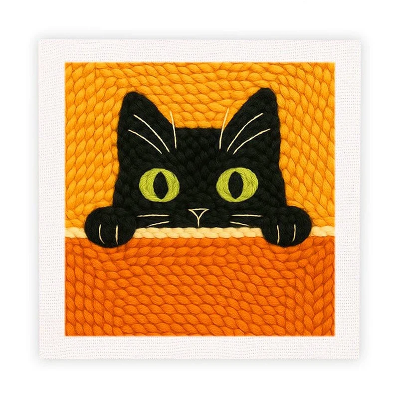 Dold Katt - Stansbroderi-kit