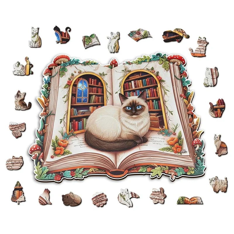 Bibliotekskatt – Träpussel
