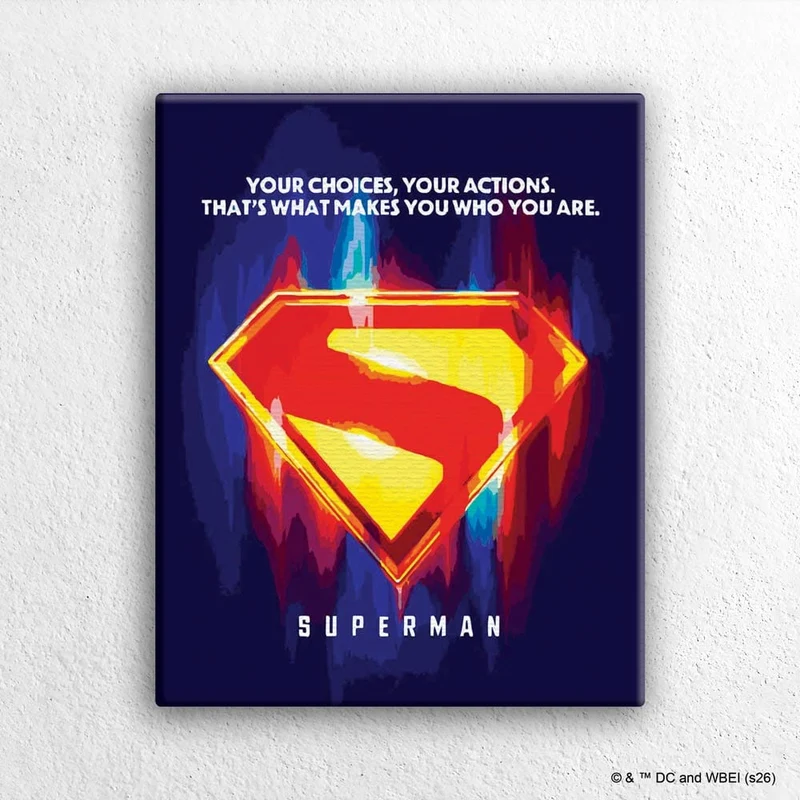 Superman Logo - siffermålningskit