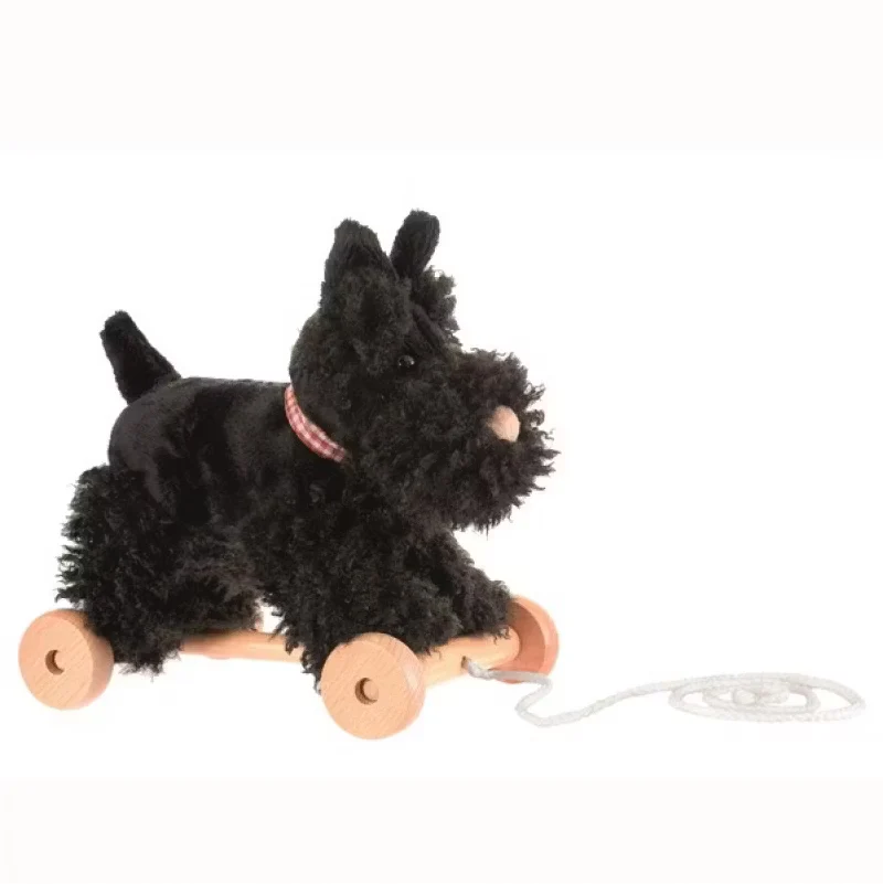 Hållbar dragleksak - svart hund