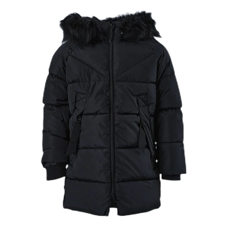 Monica Long Puffer Coat Black