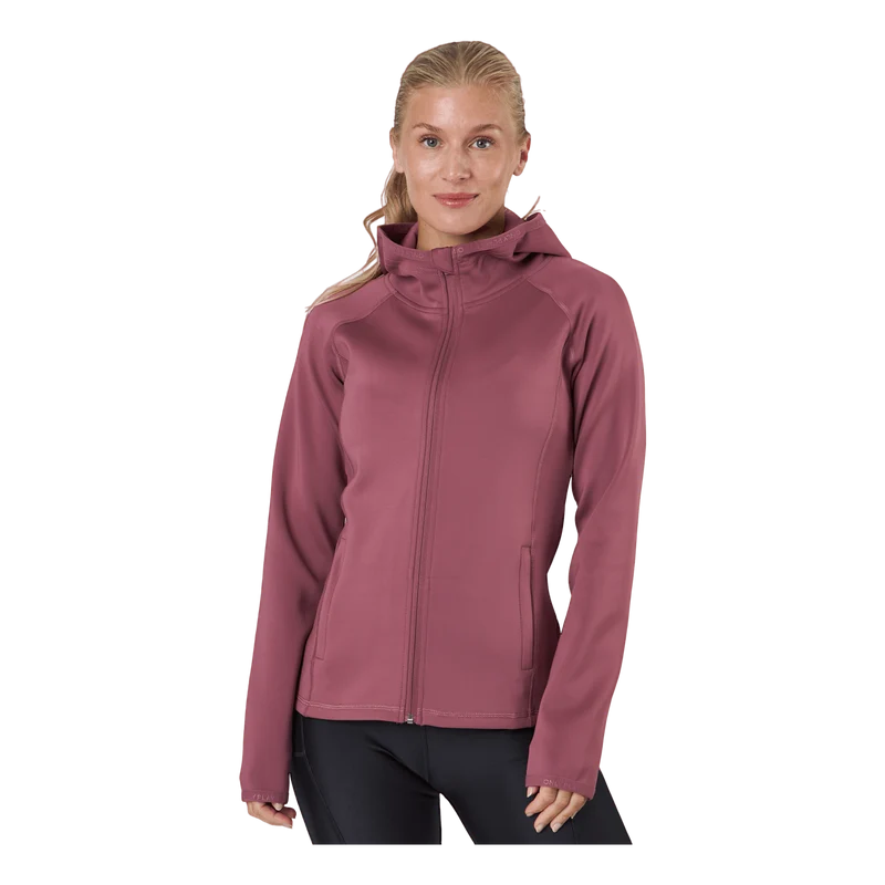 Cara Ls Hood Zip Sweat Crushed Berry
