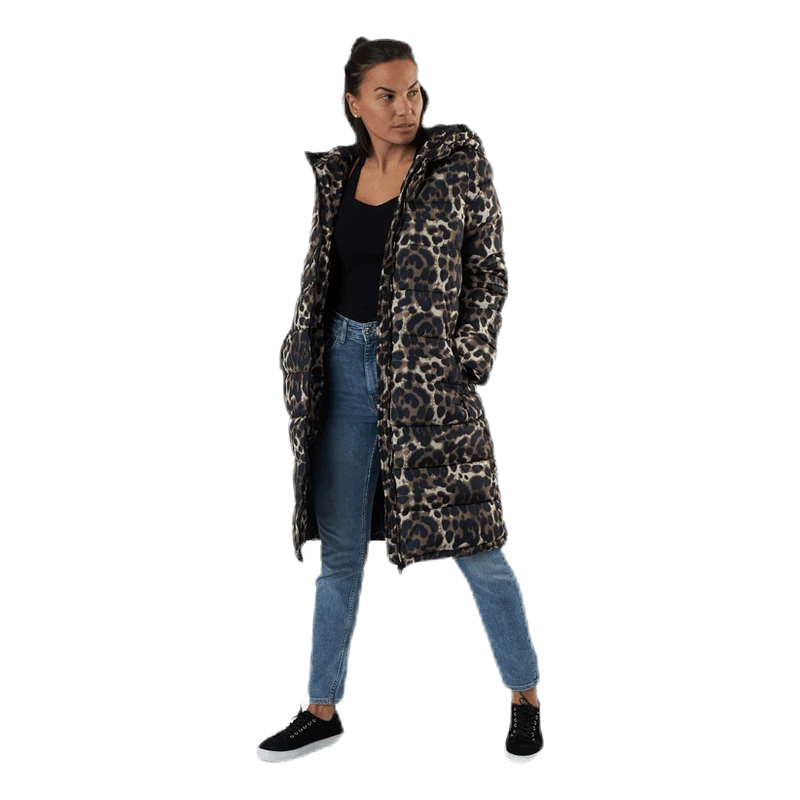Bee Long Padded Jacket Black