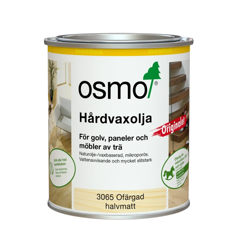 HÅRDVAXOLJA 3065 OSMO ORIGINAL HALVMATT 0,75L