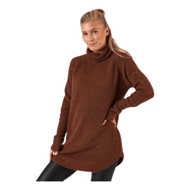 Ellen Ls Long Knit Brown