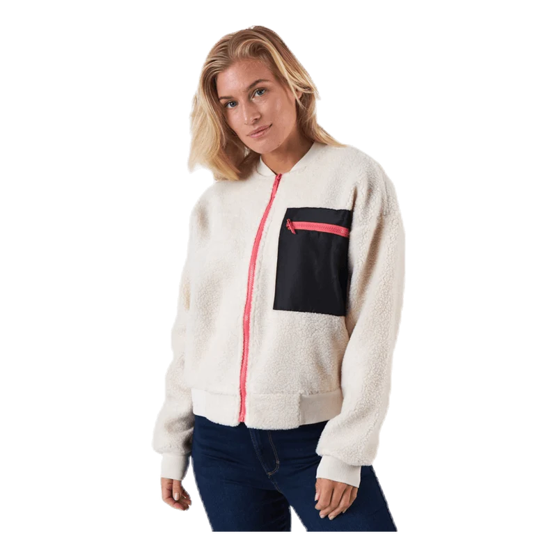 Janessa Teddy Pocket Jacket White