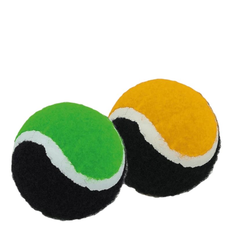 Set of 2 Catch Balls Patterned/Black