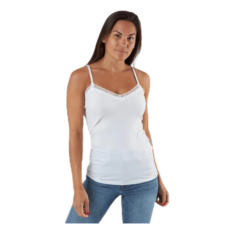 Kate Lace Singlet White