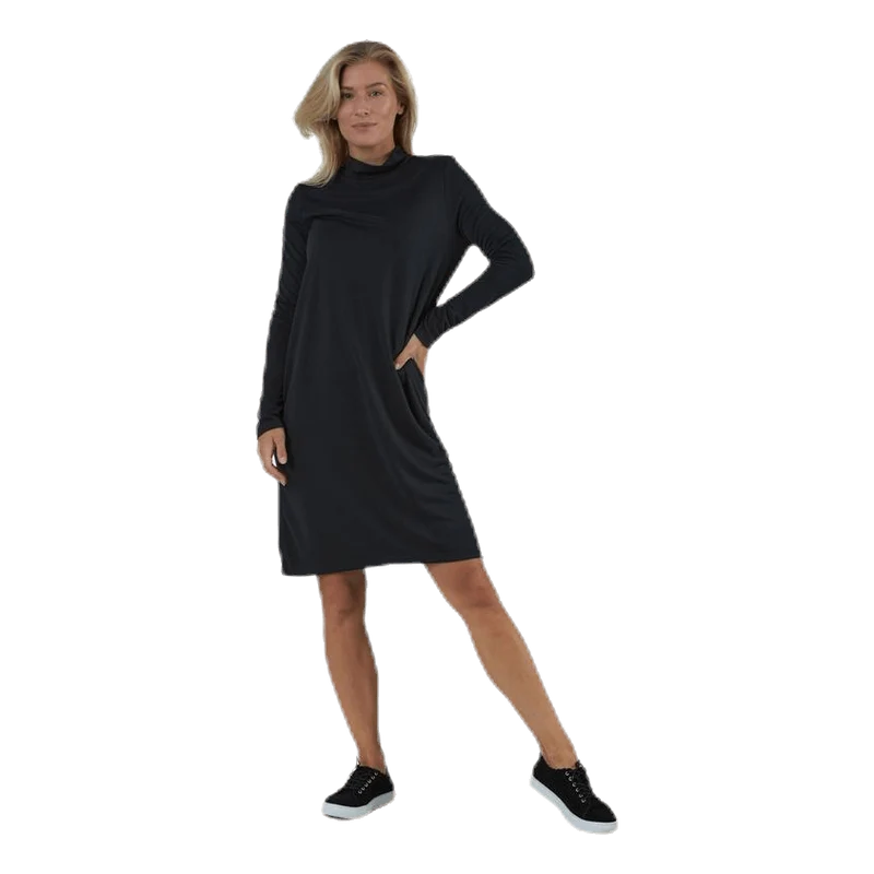 Bamala T-Neck Ls Dress Black