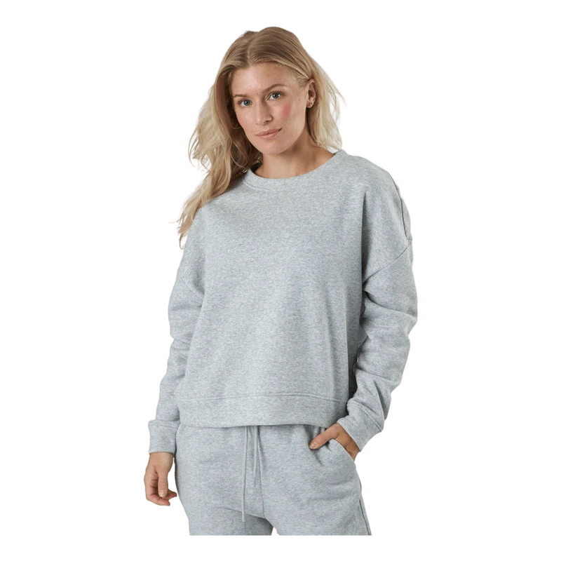 Pcchilli Ls Sweat Noos Bc Light Grey Melange