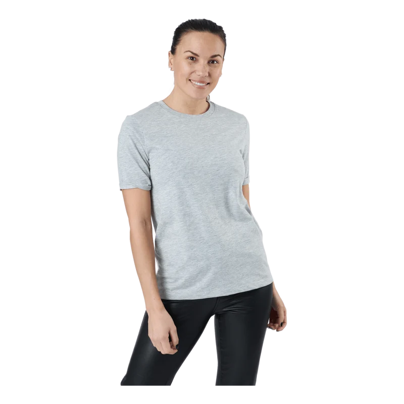 Ria Ss Fold Up Solid Tee Grey