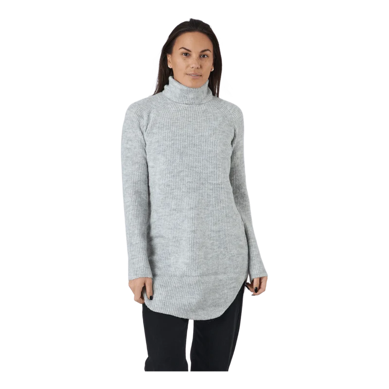 Pcellen Ls Long Knit Bc Light Grey Melange