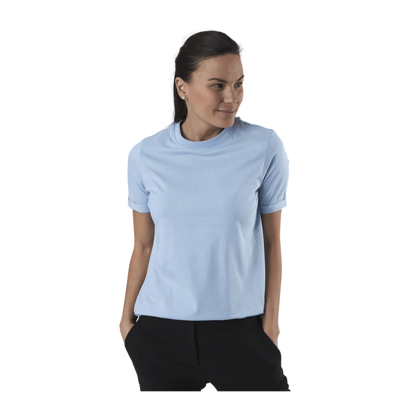 Ria Ss Fold Up Solid Tee Blue