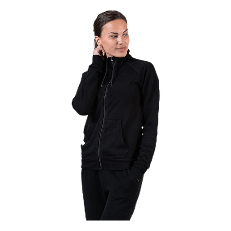 Jenna Zip Sweat Black