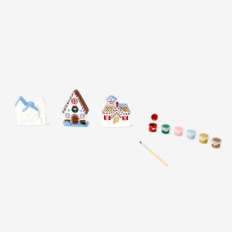 DIY plaster Christmas houses
