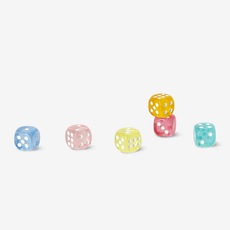Acrylic dice - 6 pcs