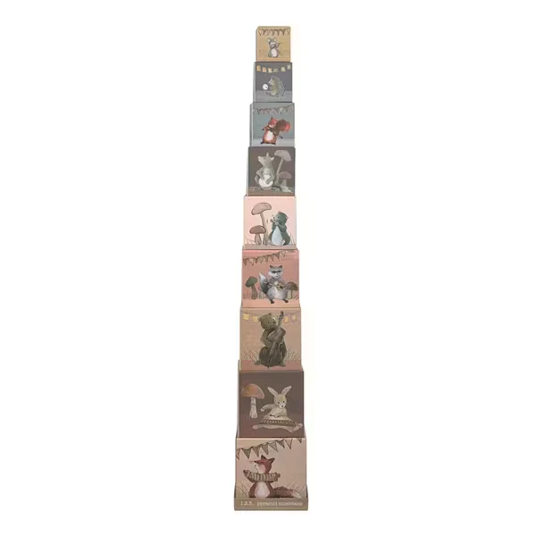 Stapeltorn med illustrerade klossar – 10 delar