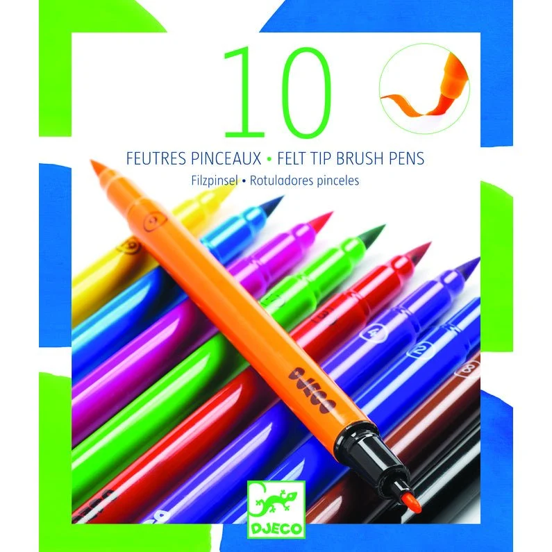 10 st dubbelsidiga filtpennor