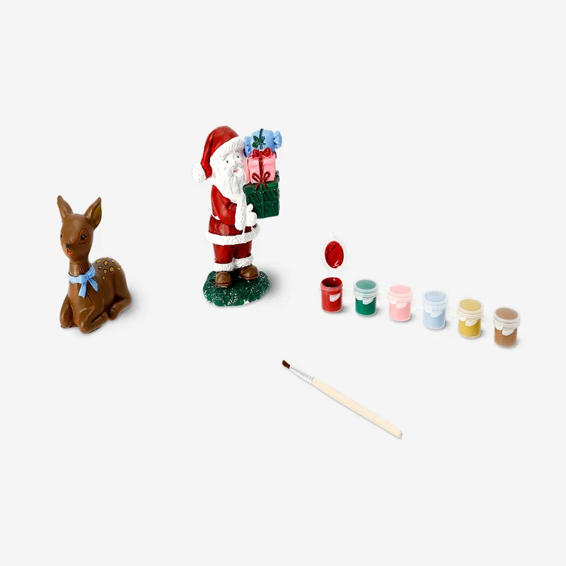 DIY plaster Christmas figures
