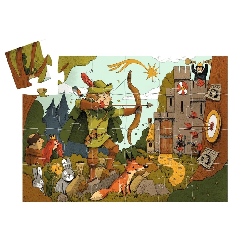 Pussel Robin Hood – 36 bitar i siluettask, från 4 år