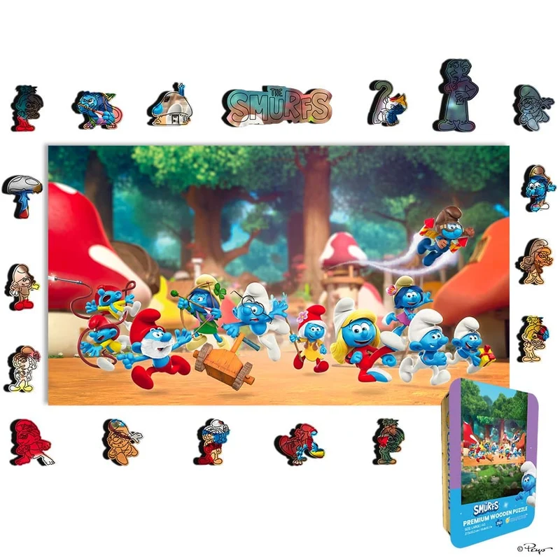 Smurfarna - Träpussel Officiellt licensierat