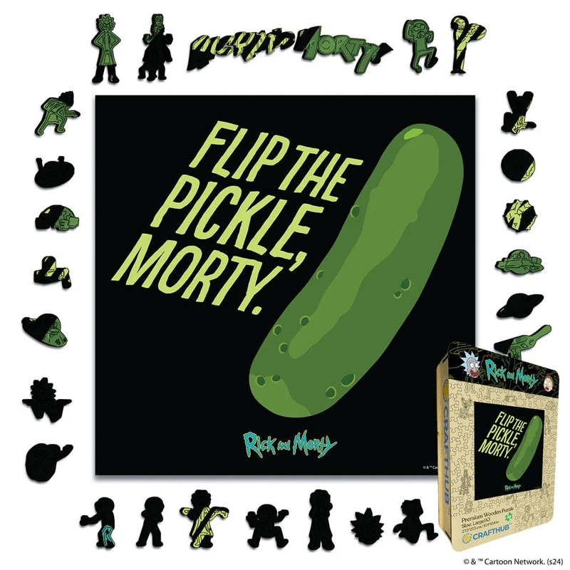 Vänd pickeln, Morty - träpussel