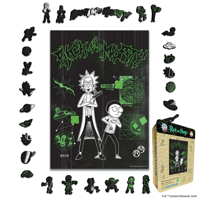 Rick och Morty - Träpussel