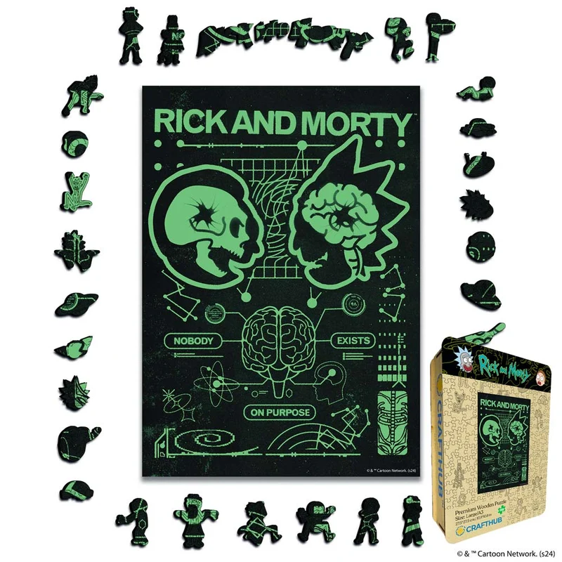 Rick och Morty Ingen existerar avsiktligt - Träpussel