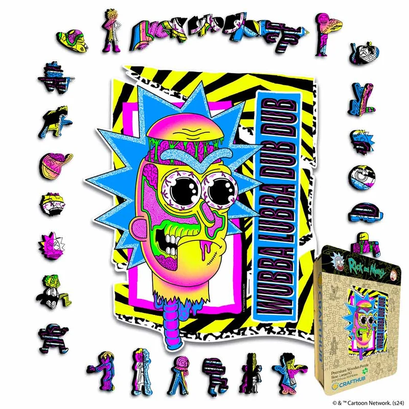 Rick och Morty Wubba Lubba dub-dub - Träpussel