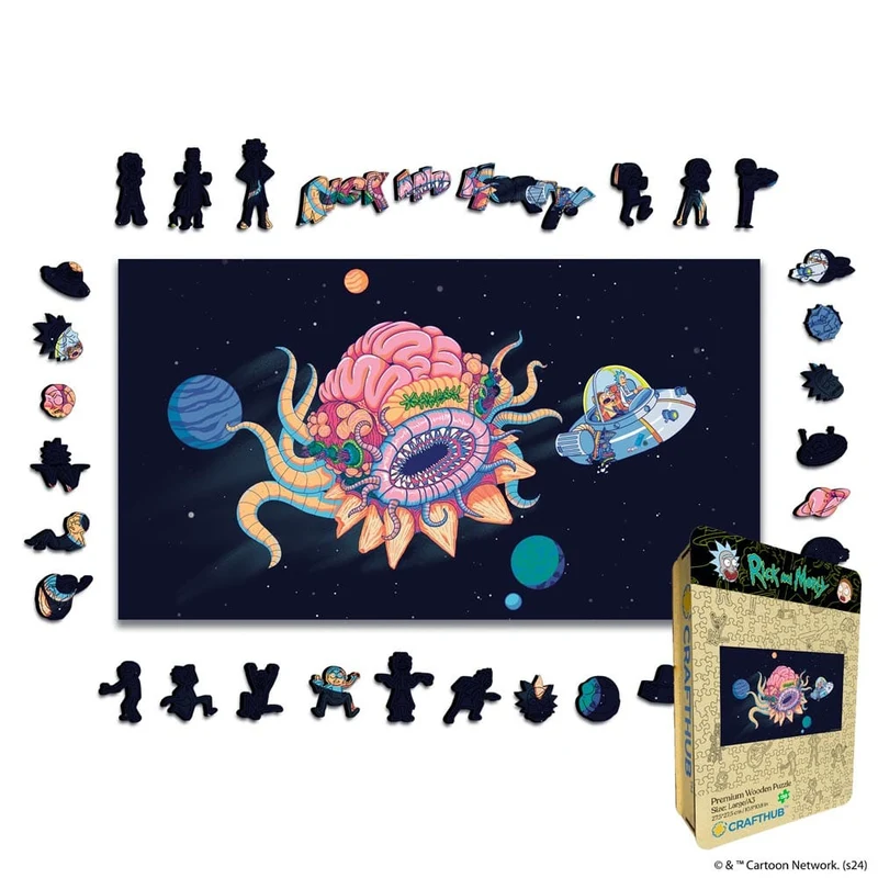 Rick och Morty Galet Äventyr - Träpussel