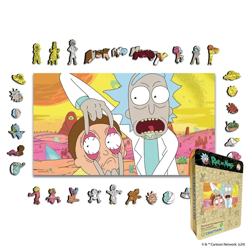 Rick och Morty Titta på det - Träpussel
