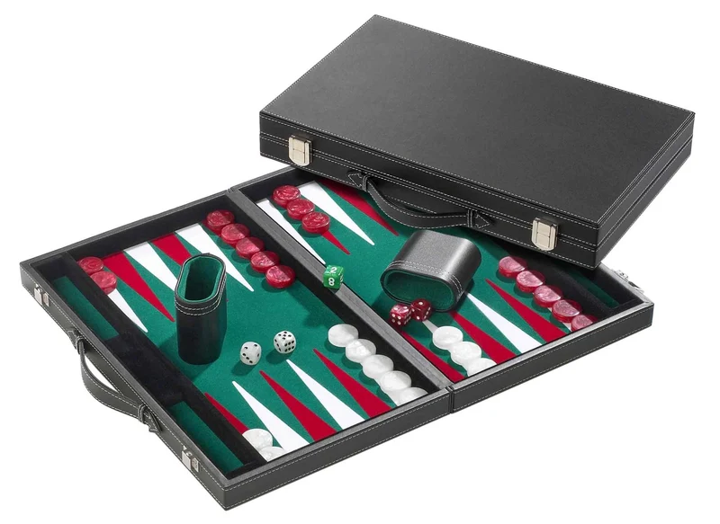 Backgammon Green Large Synthetic Leather 1722 Philos