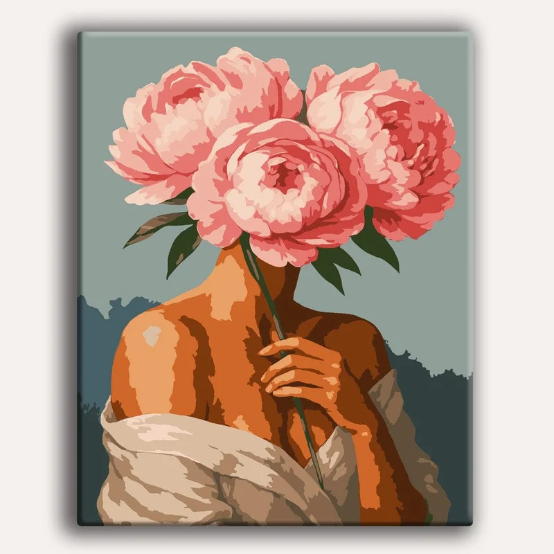 Blomsterslöja - Siffermålningskit