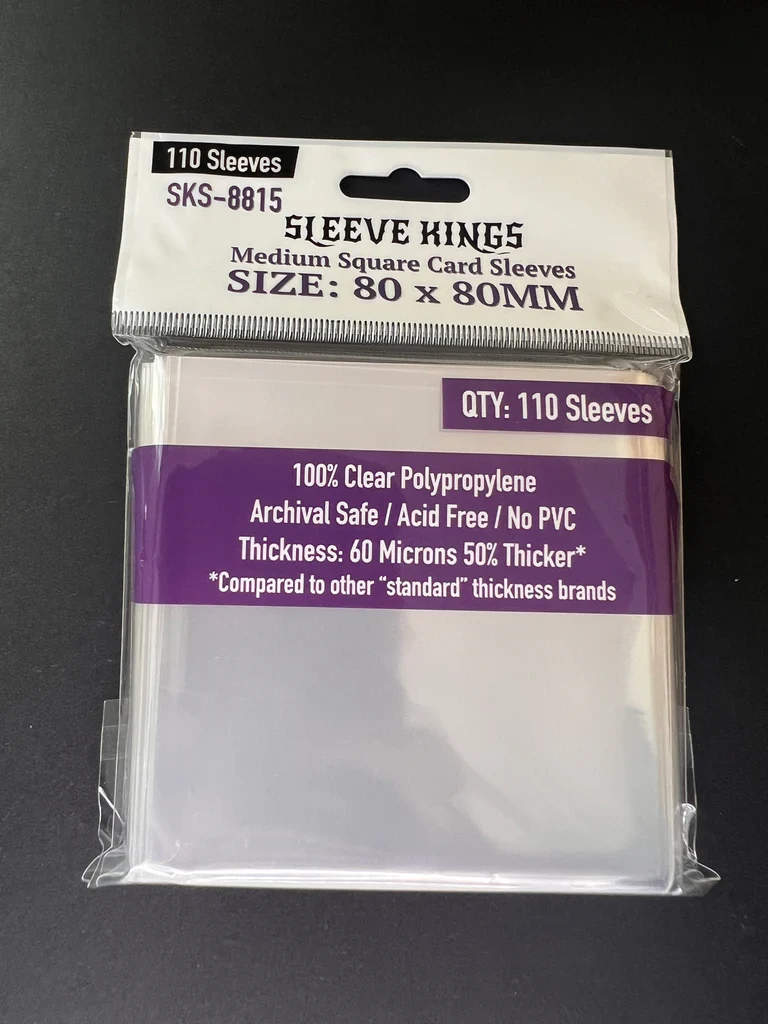 Sleeve Kings - Medium Square Card Sleeves, 80x80mm (110)