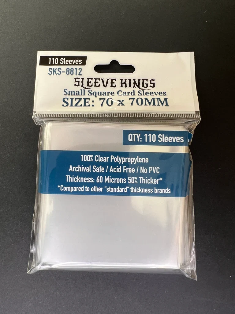 Sleeve Kings - Small Square Card Sleeves, 70x70mm (110)