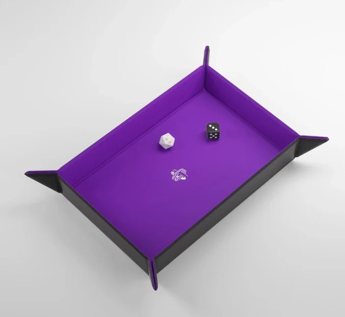 Gamegenic - Magnetic Dice Tray Rectangular: Black / Purple