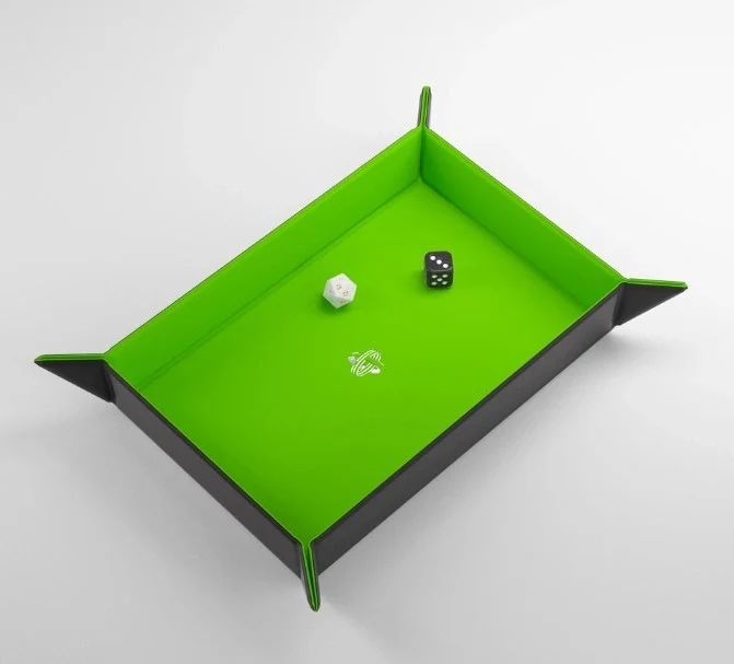 Gamegenic - Magnetic Dice Tray Rectangular: Black / Green