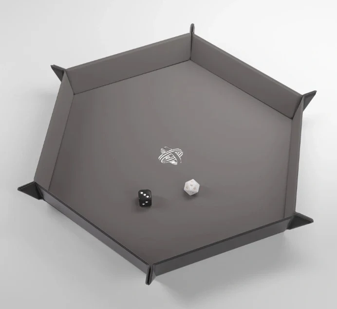 Gamegenic - Magnetic Dice Tray Hexagonal: Black / Gray