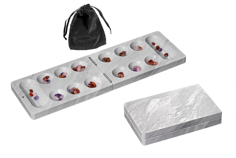 Kalaha Mancala Foldable Marble Design Travel Game 3141 Philos