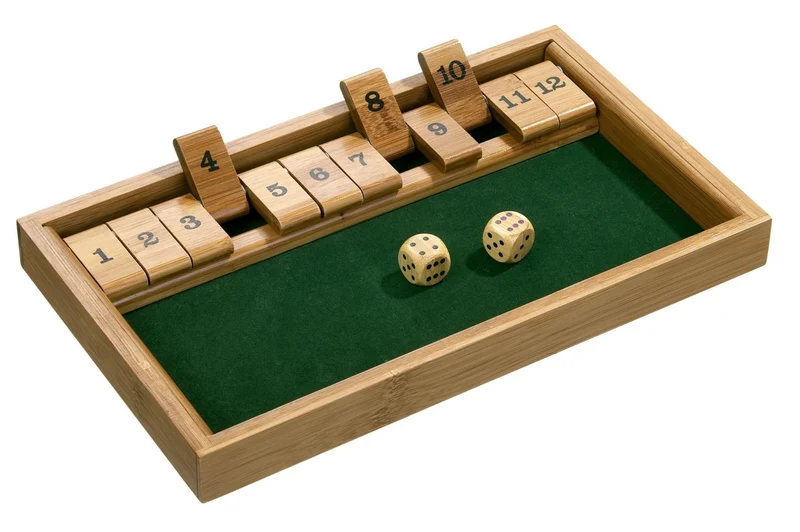 Shut The Box 12 Numbers Bamboo 3271 Philos